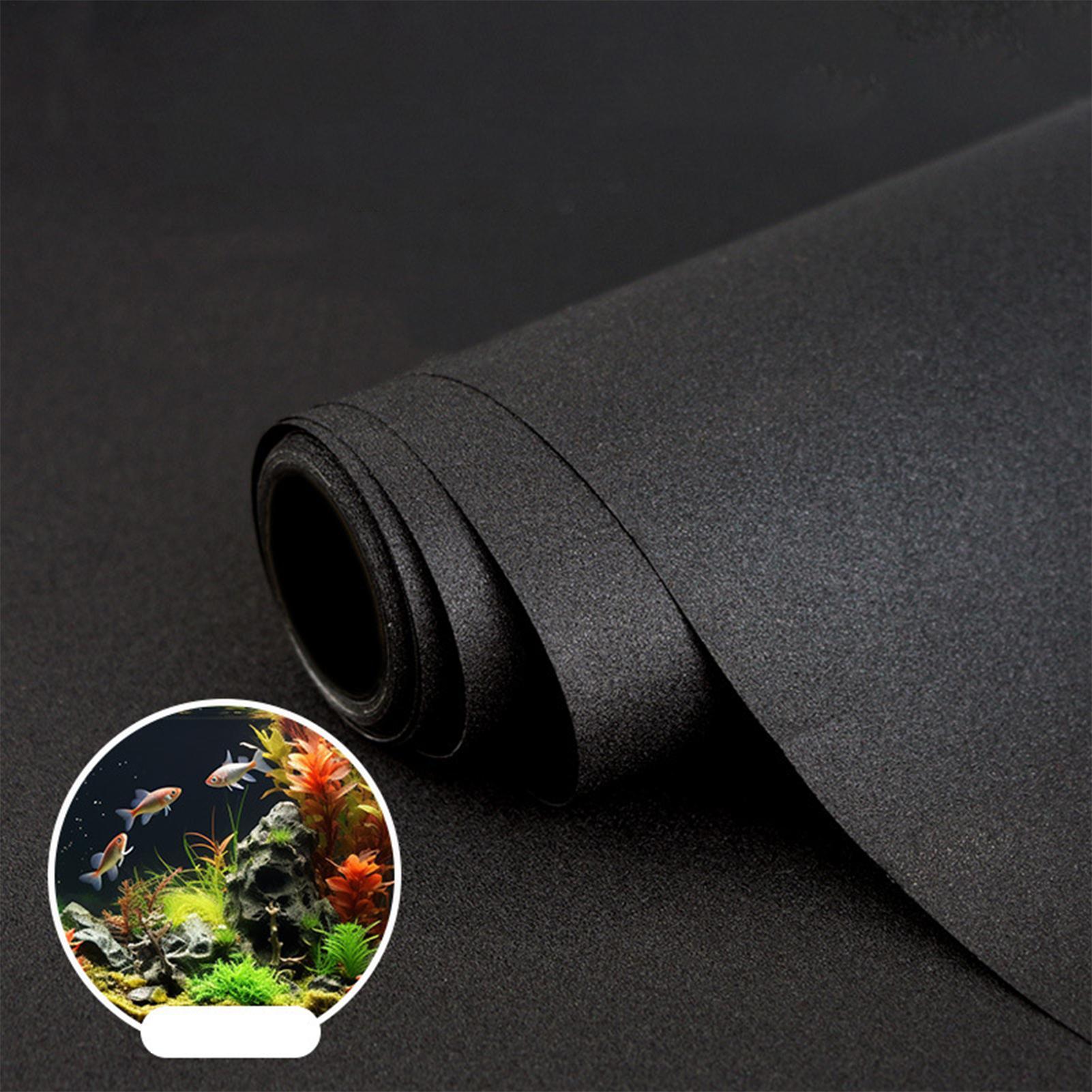 Aquarium Fish Black - Fondo de Acuario Negro, Vinilo Estático