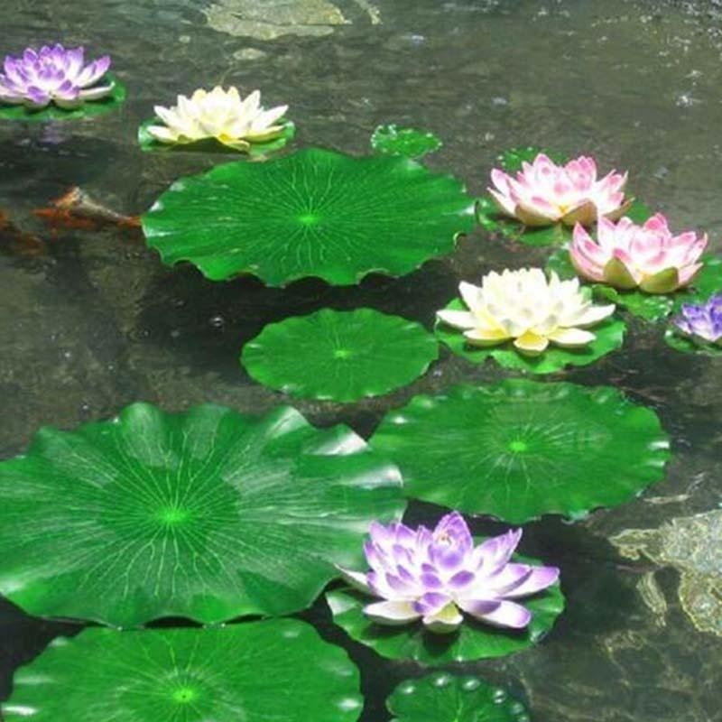 Aquarium Fish Artificial - Hojas de Loto Artificiales 2026 sin