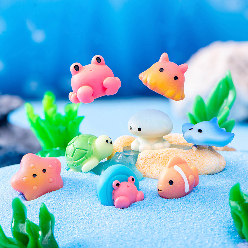 Aquarium Fish Discus - Qctopus-estatuilla de medusas de resina creativa,