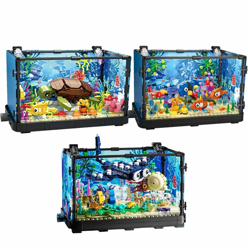 Aquarium Fish Land - Juego de bloques de construcción para