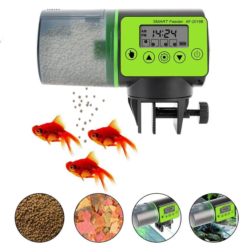 Aquarium Fish Auto Feeder - Alimentador automático para pecera, dispensador de