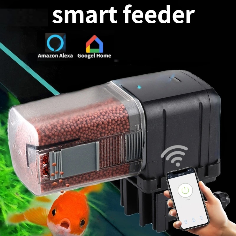 Aquarium Fish Auto Feeder - Alimentador de peces WiFi, alimentador automático