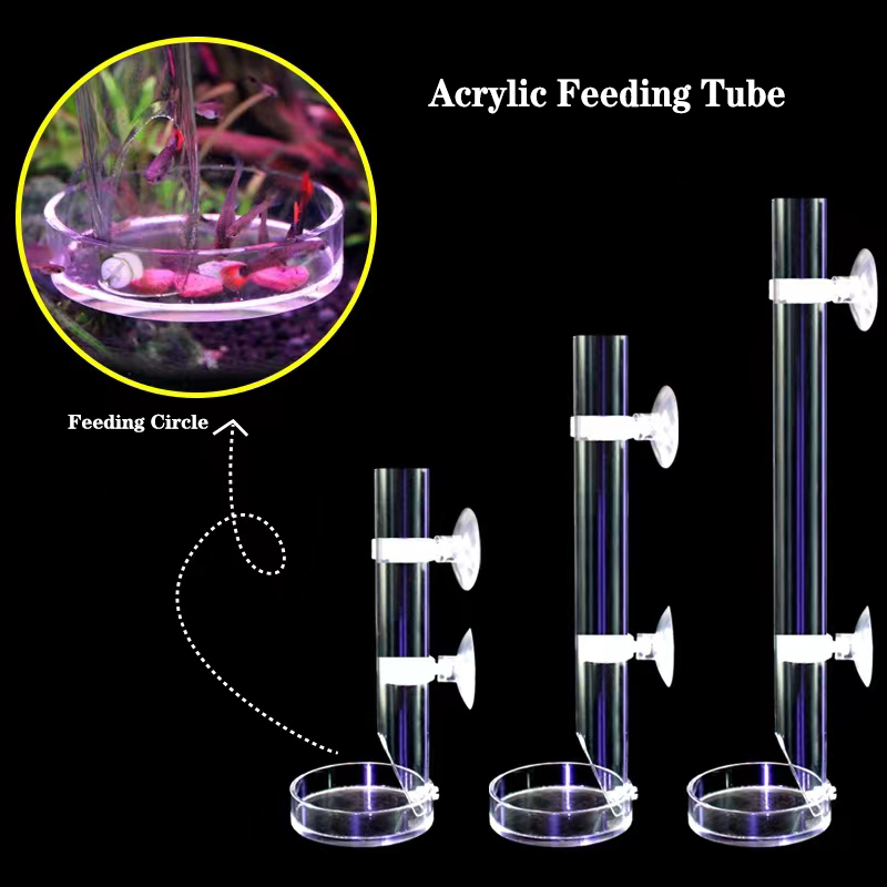 Aquarium Fish Auto Feeder - Alimentador de acrílico para acuario, plato