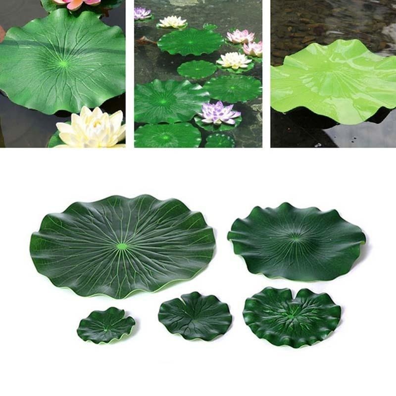 Hojas de Loto Artificiales 202 - Aquarium Fish Artificial reseña y precio