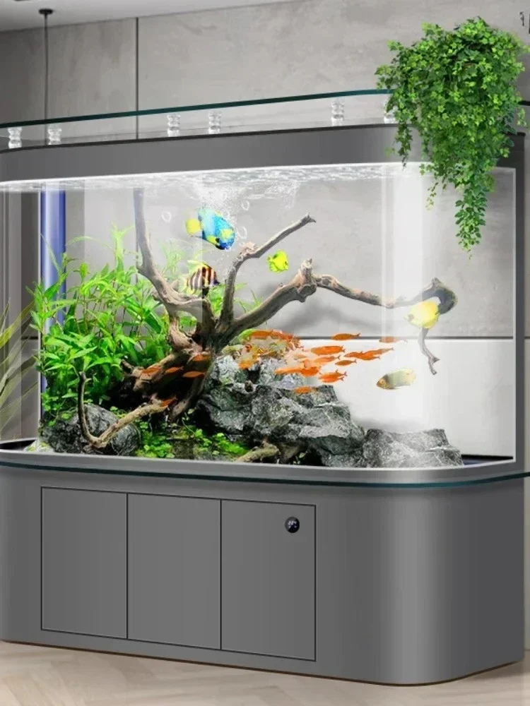 Acuario de arco para sala de e - Aquarium Fishland reseña y precio