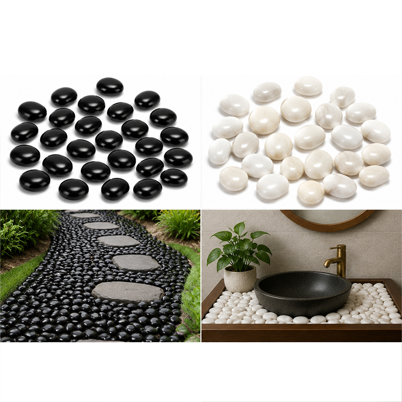 Piedras de río pulidas blancas - Aquarium Fish Black reseña y precio