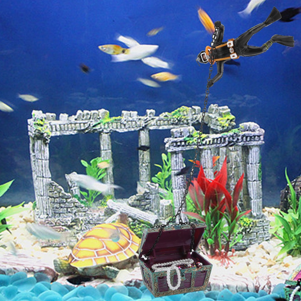 Adorno de Resina para Acuario, - Aquarium Fish Black reseña y precio