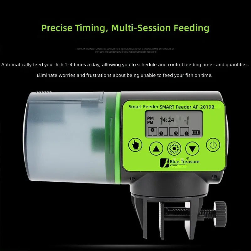 Alimentador automático para pe - Aquarium Fish Auto Feeder reseña y precio