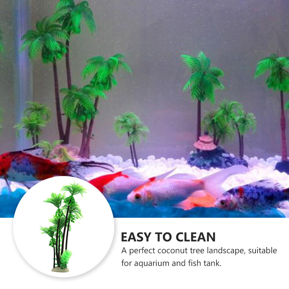 1 pieza de árbol de coco artif - Aquarium Fish Artificial reseña y precio