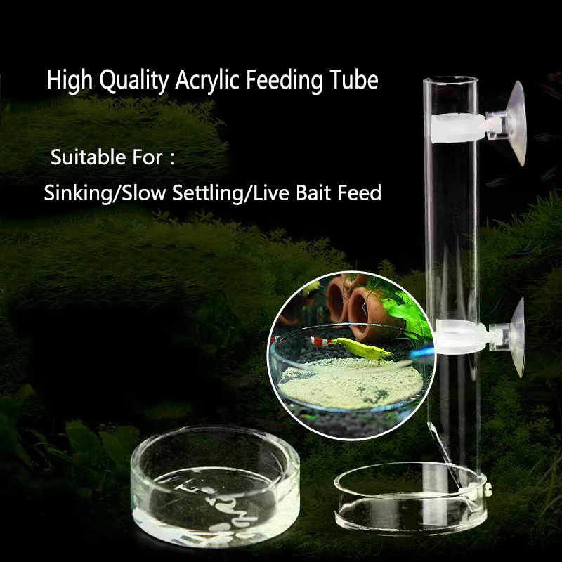 Alimentador de acrílico para a - Aquarium Fish Auto Feeder reseña y precio