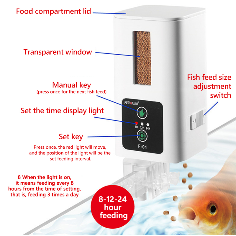 Alimentador de automatización  - Aquarium Fish Auto Feeder reseña y precio